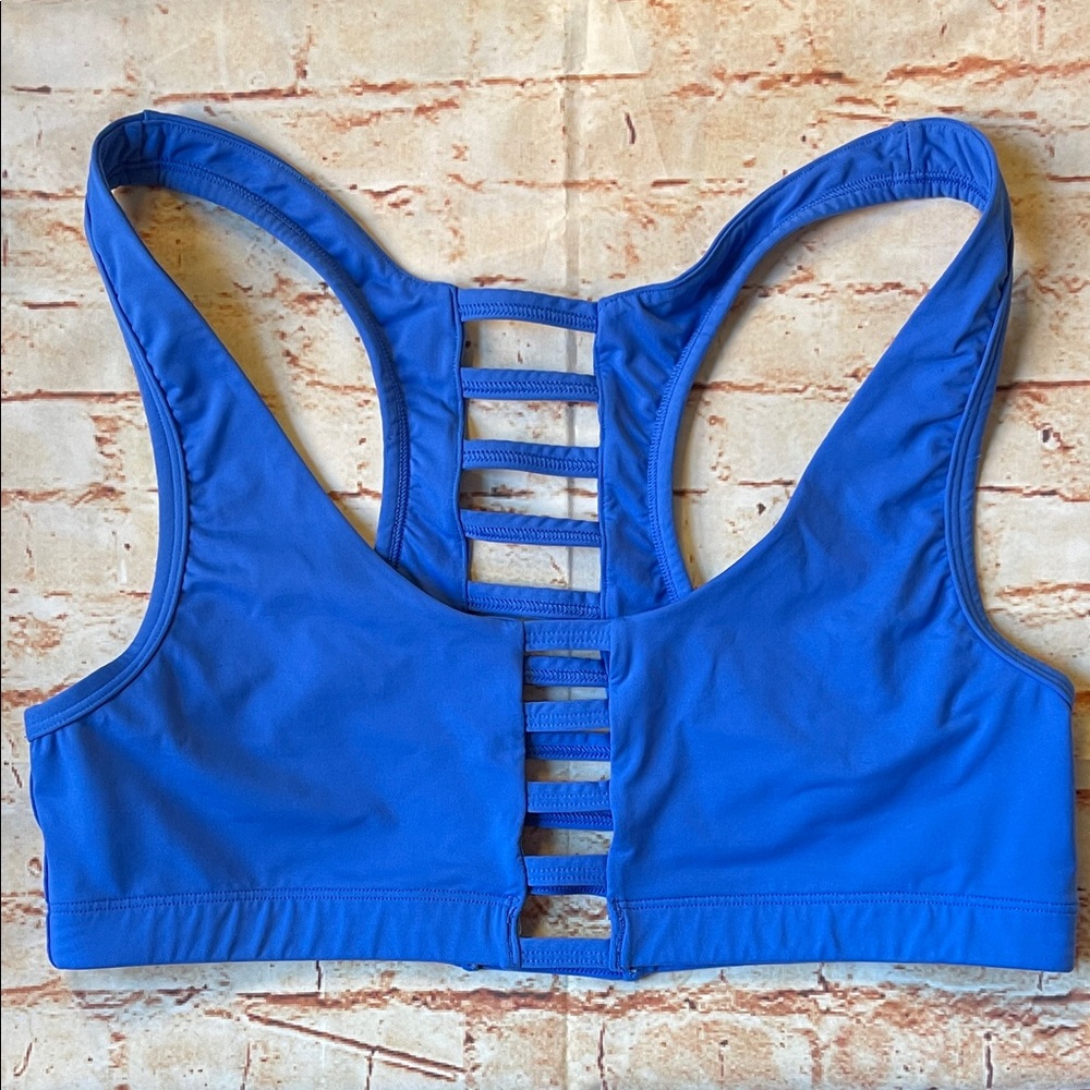 PINK Victoria's Secret Blue Strappy Sports Bra